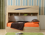 Cove White Single Over Double Convertible Gas Lift Storage Bunk Bed