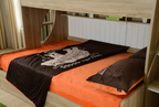 Cove White Single Over Double Convertible Gas Lift Storage Bunk Bed
