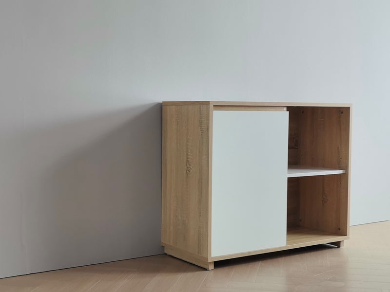 Miro White King Single Mid Sleeper with Pull-Out Desk & Storage