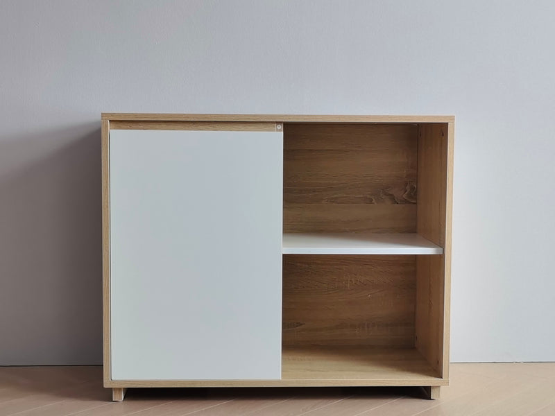 Miro White King Single Mid Sleeper with Pull-Out Desk & Storage