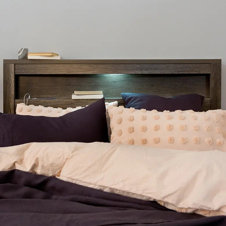 Lune Charcoal 3 Drawer Storage Bed Frame with LED Light & USB Charging